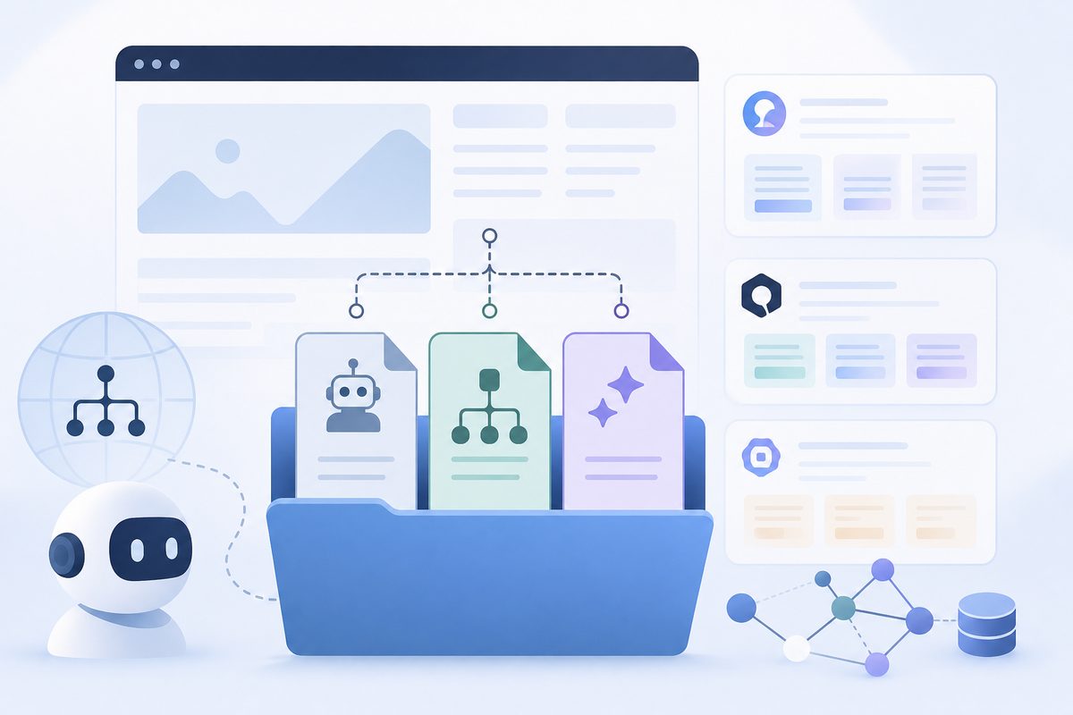 llms.txt 文件在网站根目录的位置示意图，与 robots.txt、sitemap.xml 并列