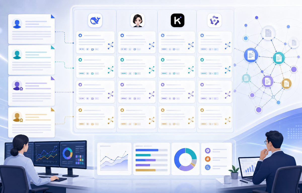 作者署名 AI引用对照实验中，不同署名版本在 DeepSeek、豆包、Kimi、通义千问的来源展示截图