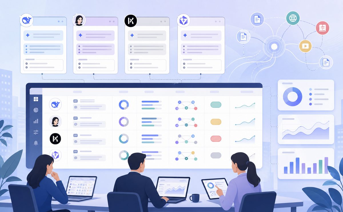 DeepSeek、豆包、Kimi、通义千问中AI引用来源监测表截图占位