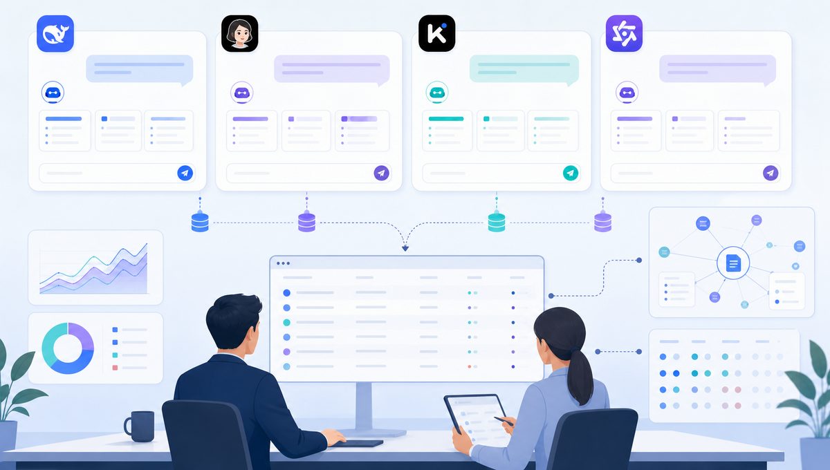 DeepSeek、豆包、Kimi和通义千问独立新会话采集记录及任务编号示例