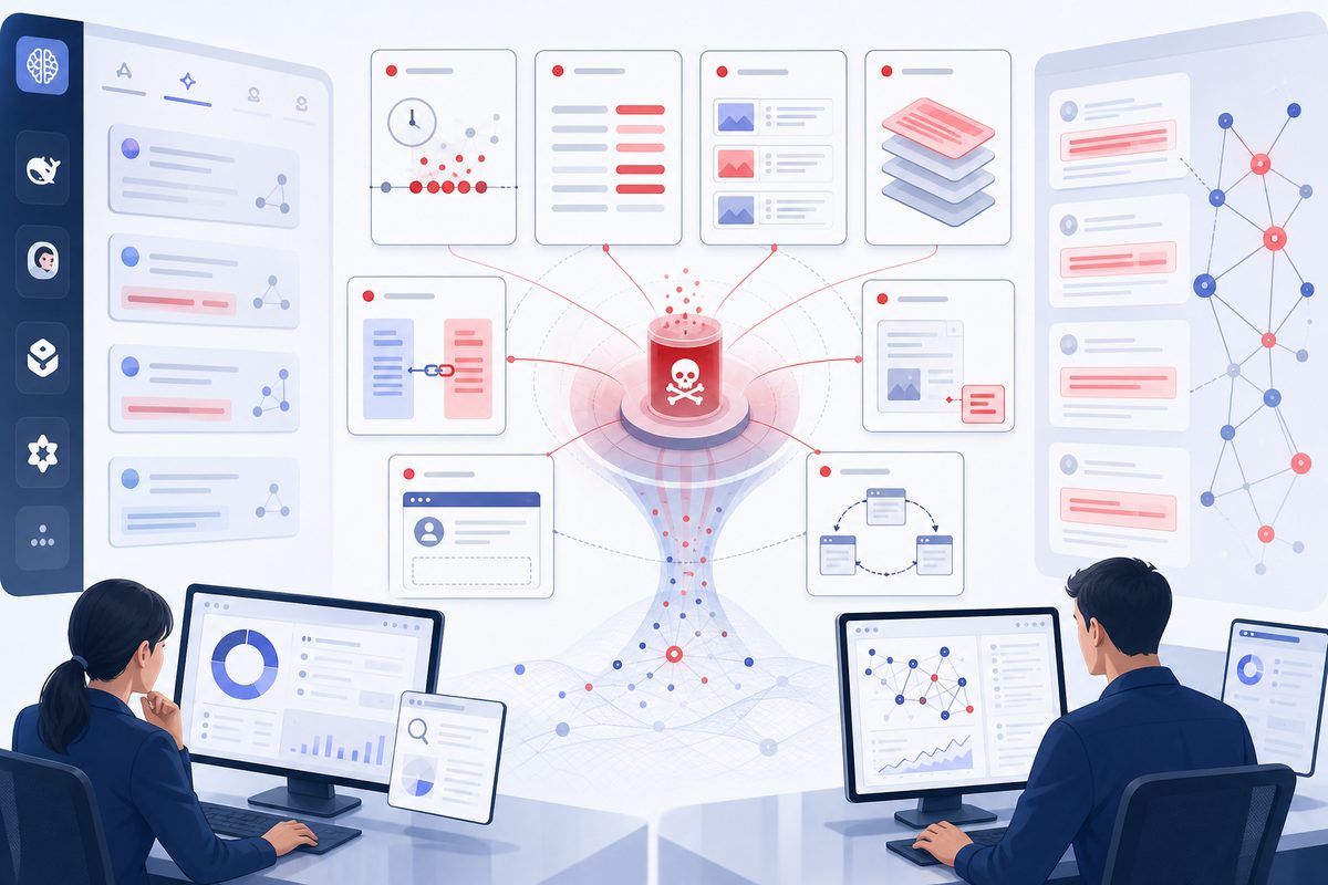 AI信源污染的8个投放指纹对照图：时间聚簇、措辞同源、载体偏斜、模板化标题、强制对照锚、数据悬空、主体空壳、互证闭环在竞品负面投放中的表现
