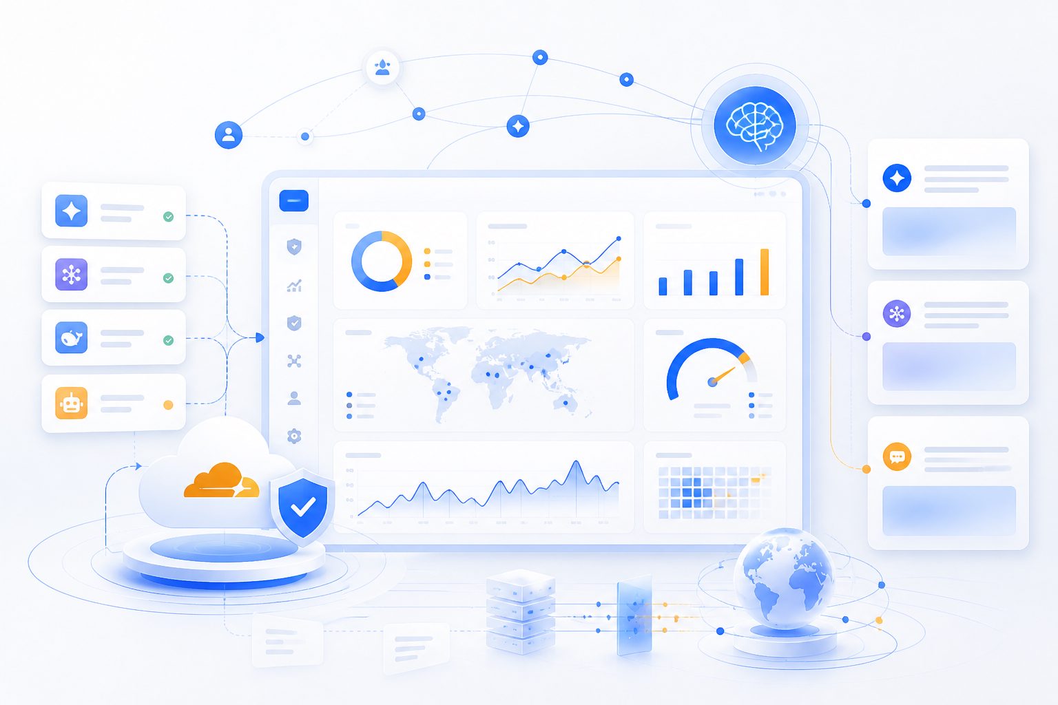 Cloudflare AI 访问例外规则配置后的监测指标看板