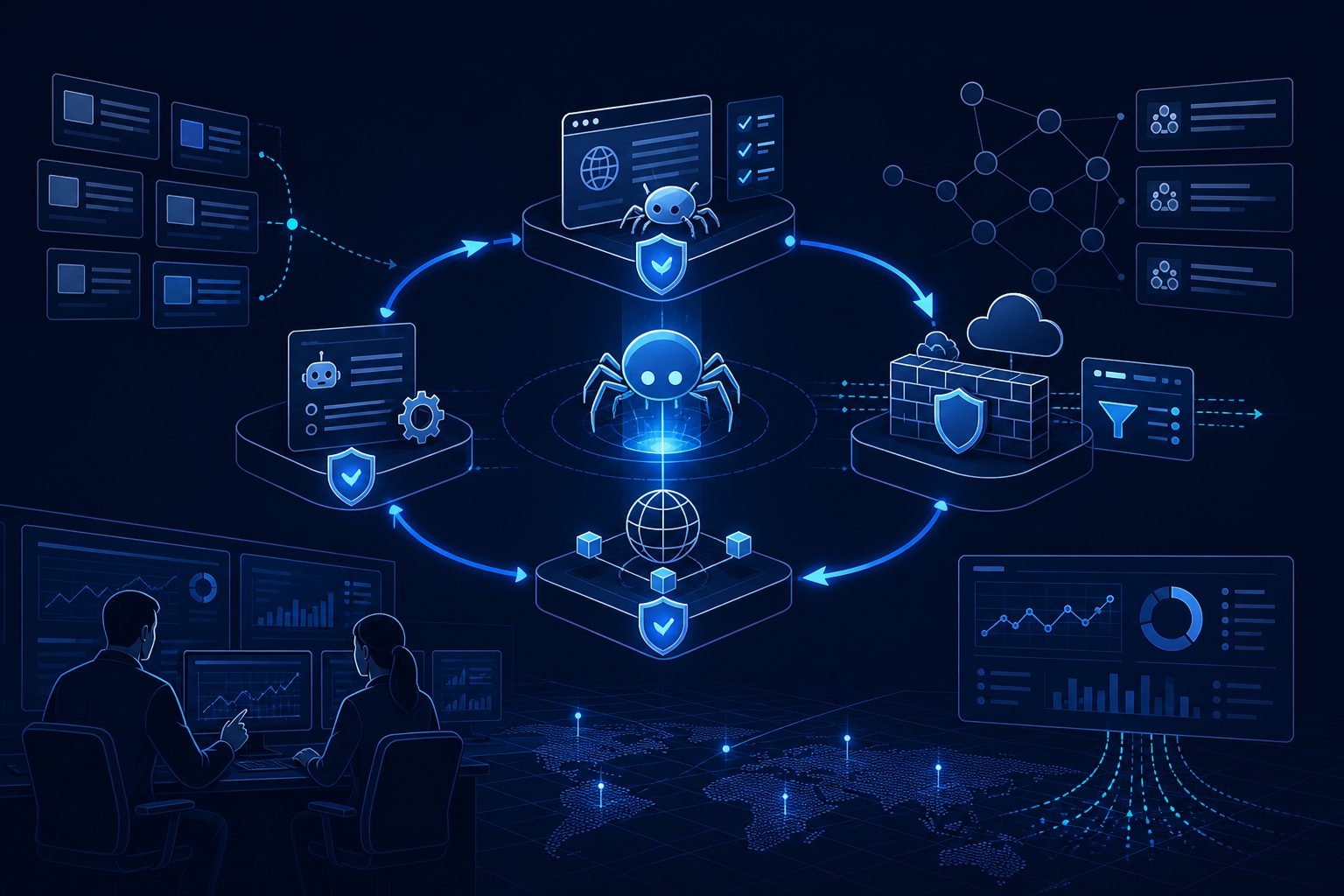 DeepSeekBot 抓取权限设置的四层闭环示意图