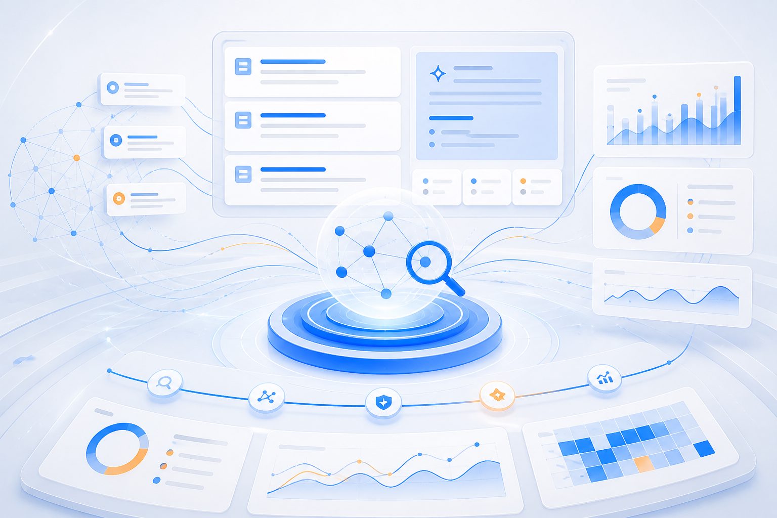 AI 搜索可见性监控仪表盘示意图
