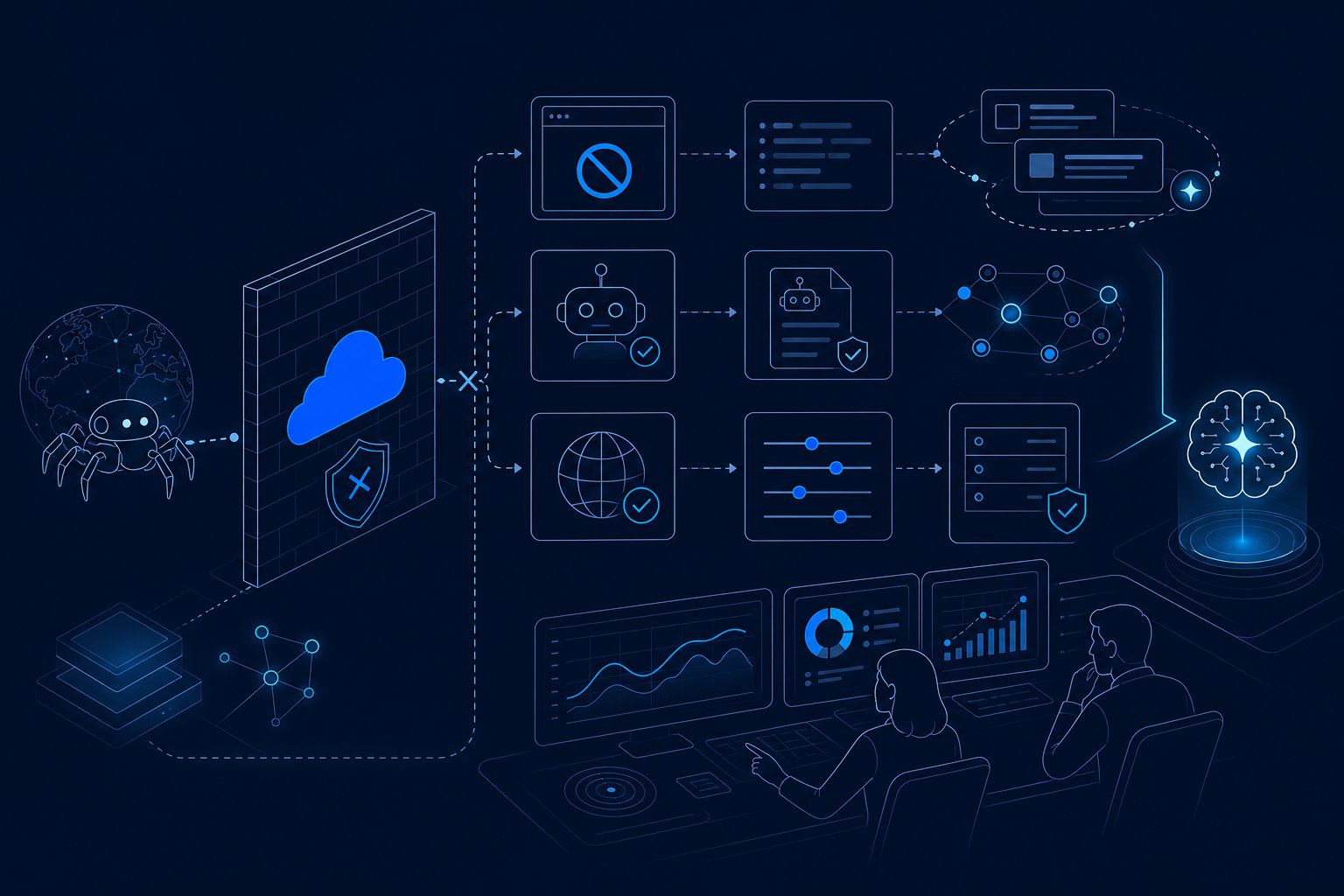 Cloudflare拦截GPTBot的排查路径示意图