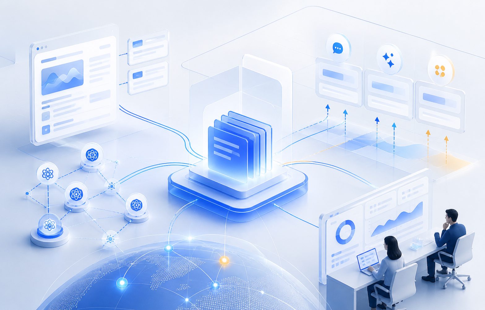 llms.txt 模板的根目录放置与 AI 读取路径示意图