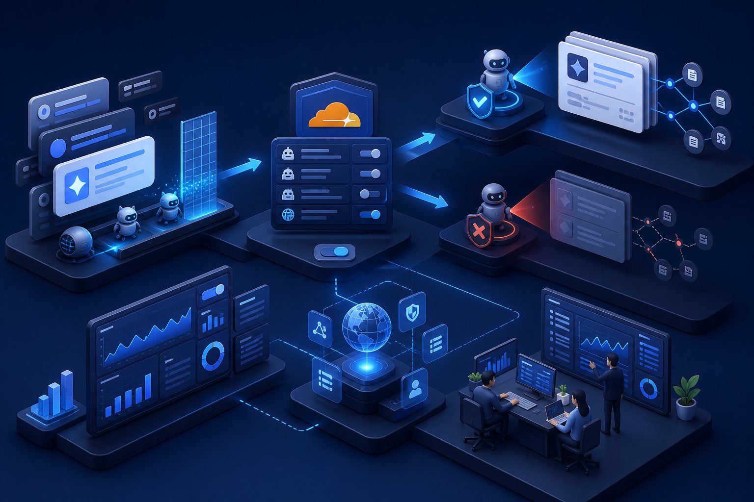 Cloudflare 机器人管理中 AI 爬虫放行与拦截策略