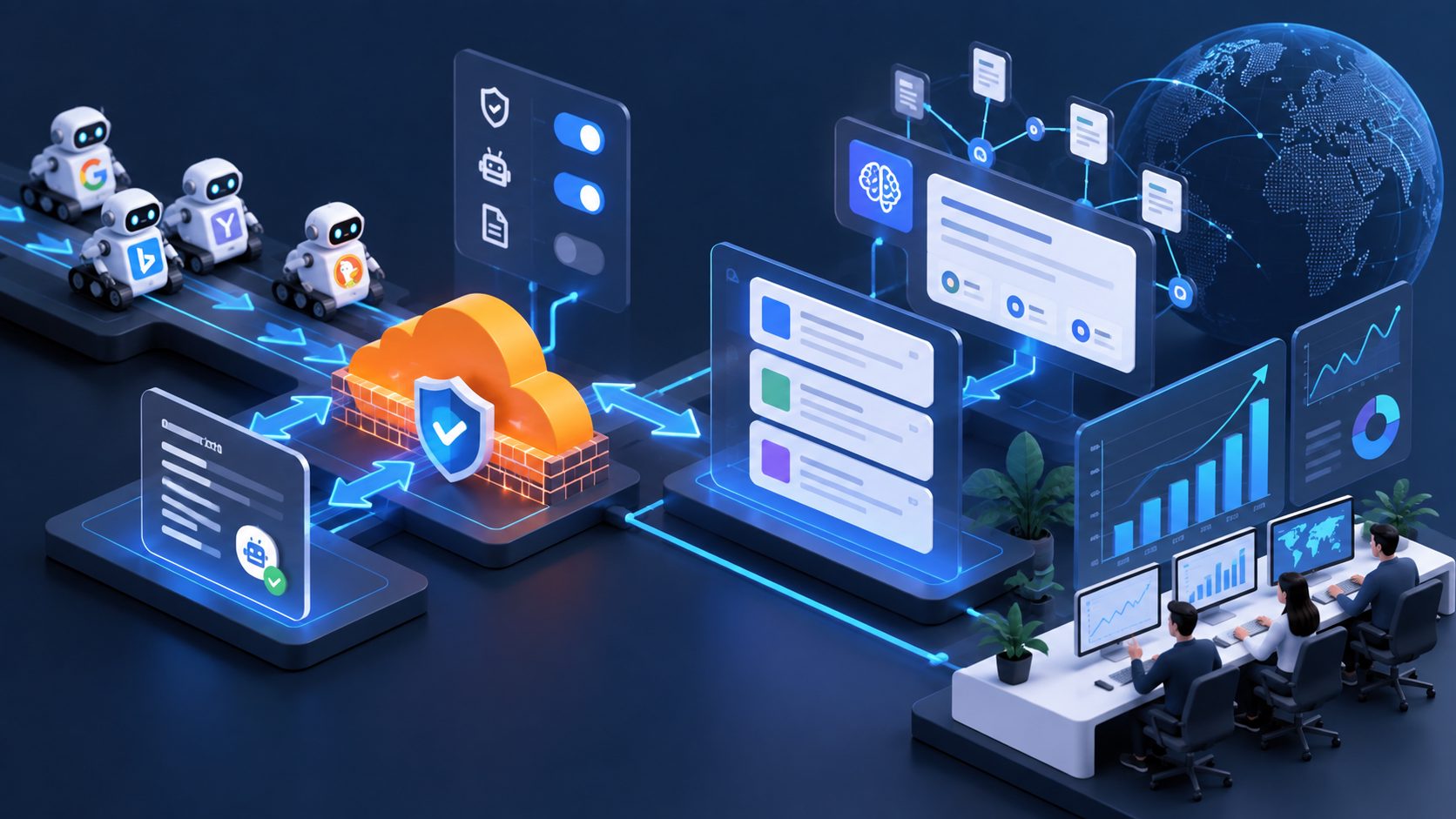 Cloudflare 放行搜索引擎爬虫:WAF、Bot 与 robots.txt 配置指南