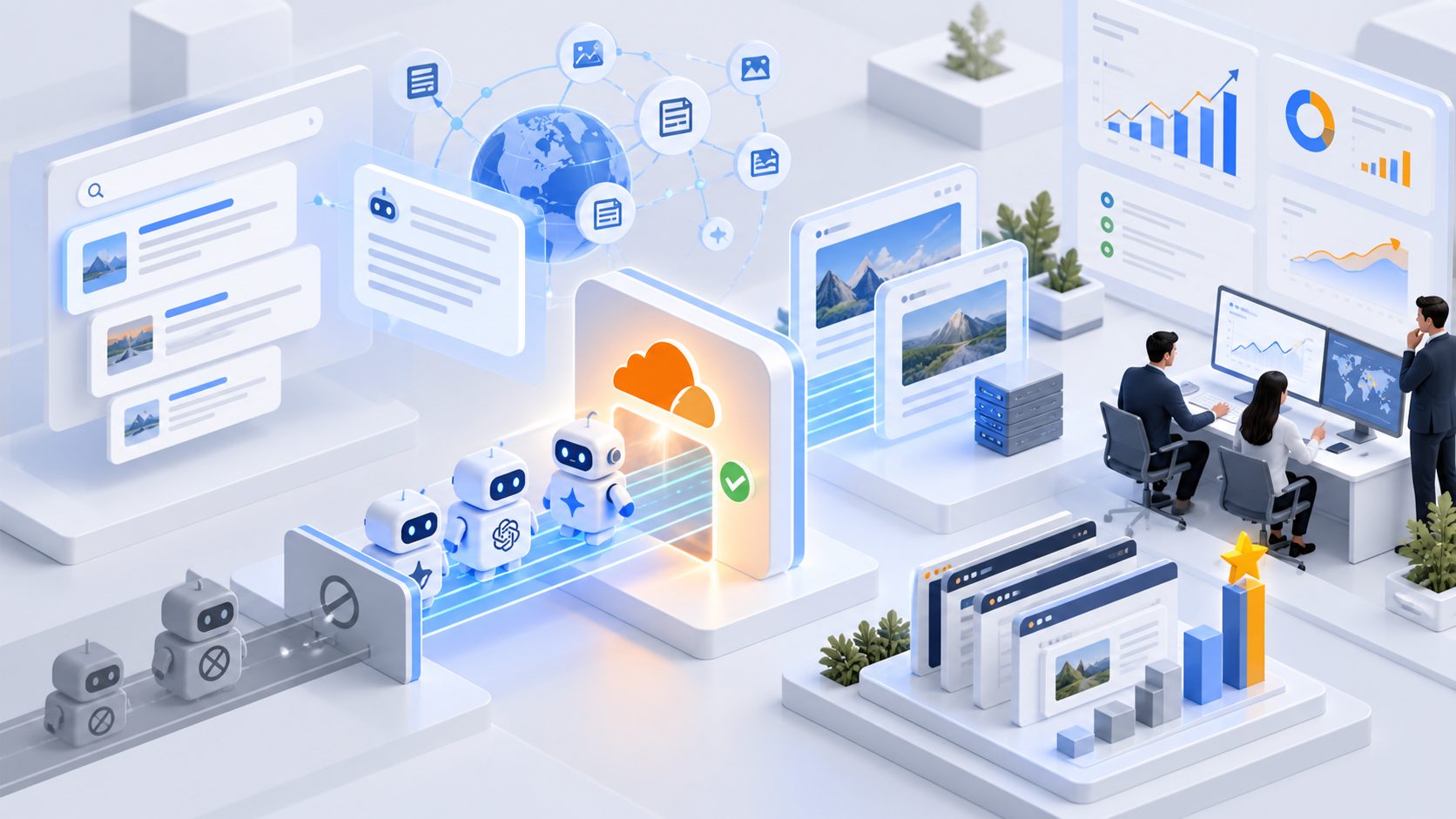 Cloudflare 站点级 AI 爬虫放行规则：按主机名配置与验证