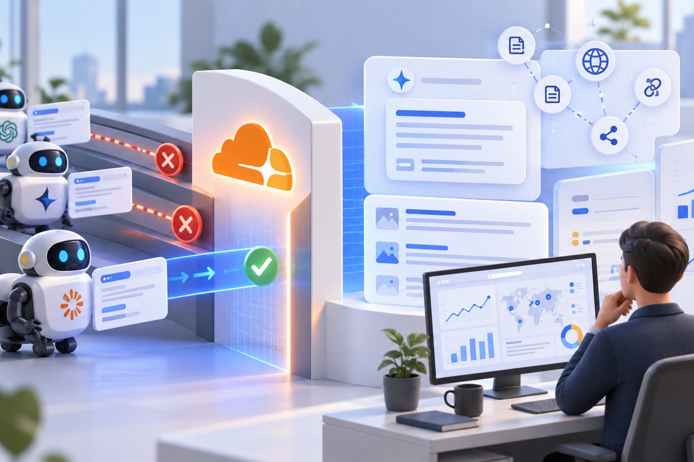 Cloudflare 托管挑战与 AI 爬虫兼容性:拦截机理与放行配置