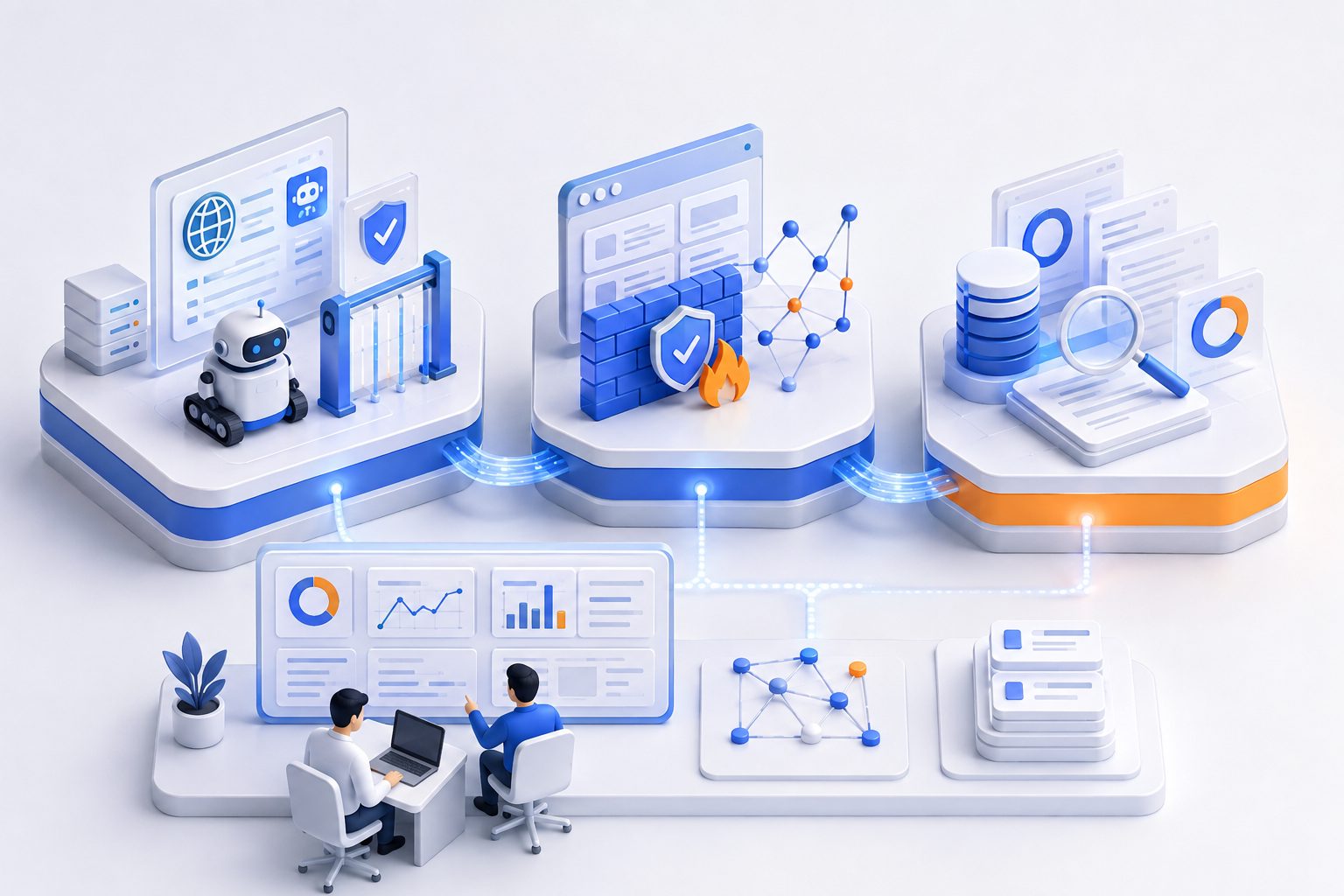 国产 ai bot 白名单配置的三层放行流程图