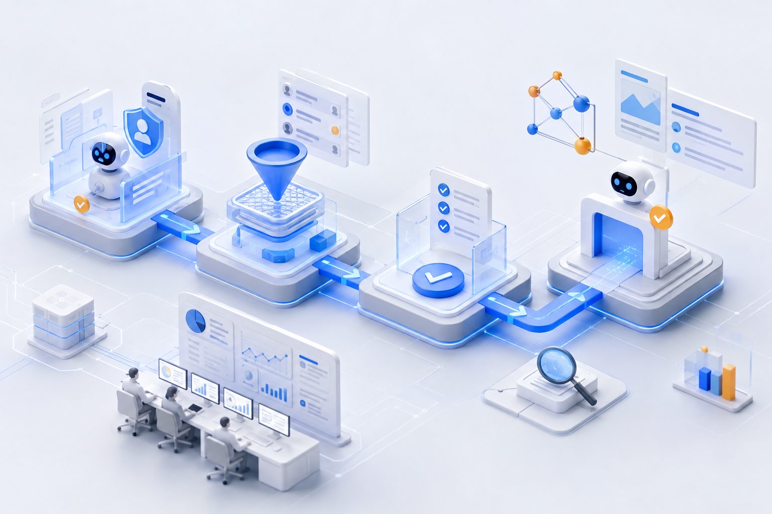AI 机器人 UA 白名单的四层放行流程图