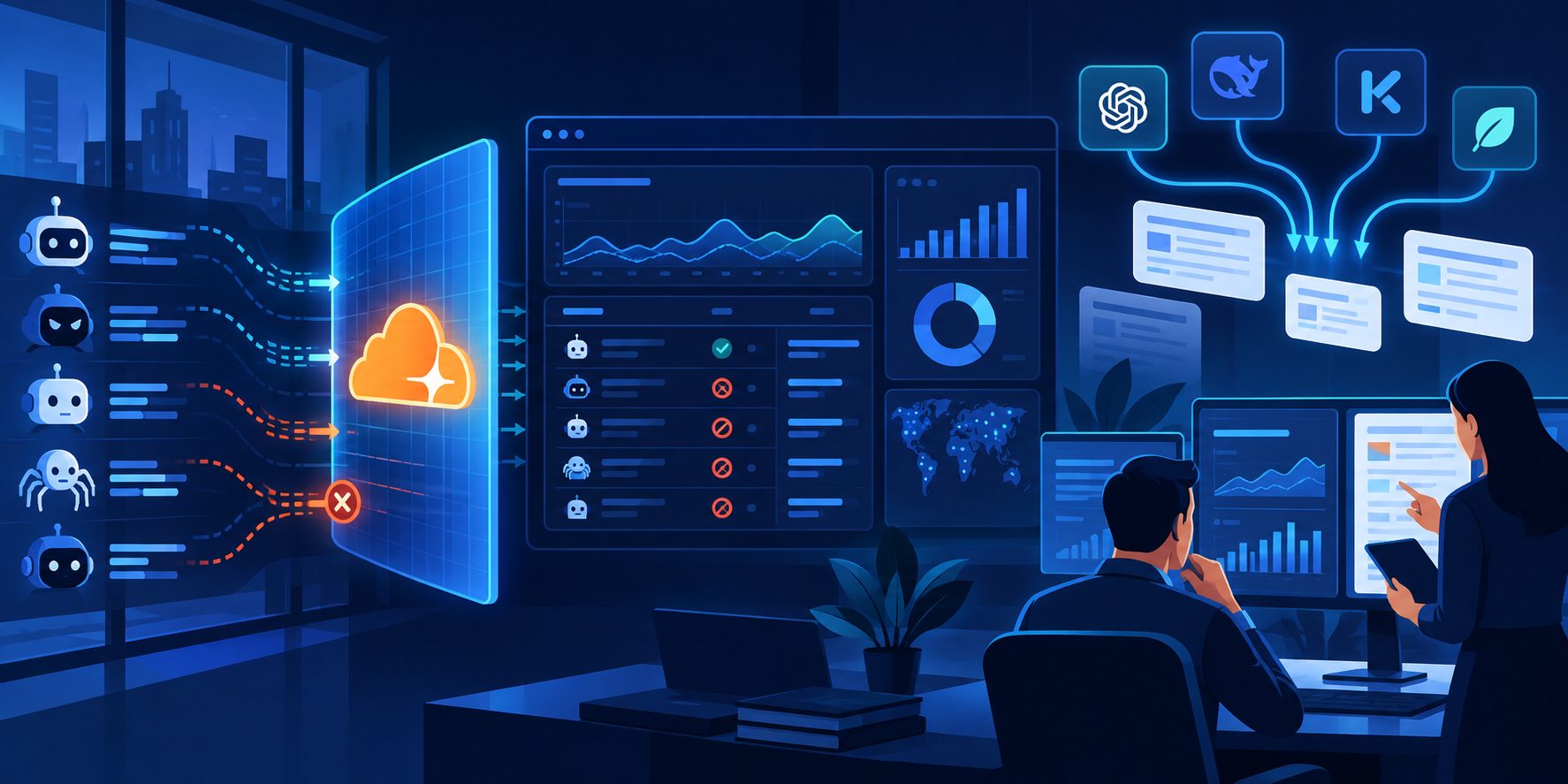 Cloudflare 机器人流量分析仪表盘与 AI 爬虫日志字段